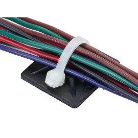 Nosač vezice 40mm plastični; 3M samoljep. crni