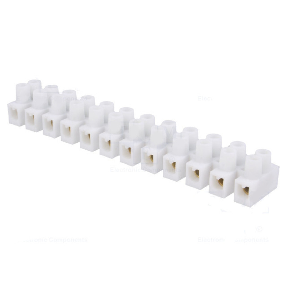 Stezaljka redna 12x6mm2 10A 380V bijela Stezaljka redna 12x6mm2 10A 380V bijela
