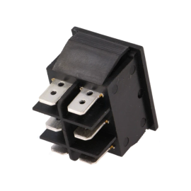 Prekidač vaga ON-OFF-ON 2x3PIN 15A 250V crni