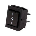 Prekidač vaga ON-OFF-ON 2x3PIN 15A 250V crni
