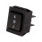Prekidač vaga ON-OFF-ON 2x3PIN 15A 250V crni