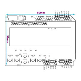 Modul - LCD displej 16x2 + tipke