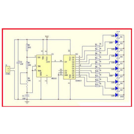 Kit trčeće svjetlo NE555+CD4017