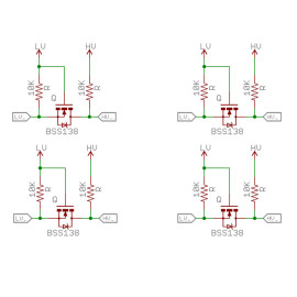 Modul - Logic Level converter I2C 4I/O 5/3,3V