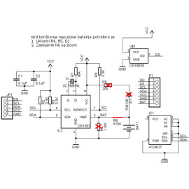 Modul - Real Time Clock DS1307 + AT24C32