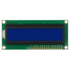 LCD modul 16x2 plavi; 8x3,6cm; kontakt gore