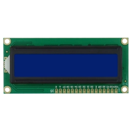LCD modul 16x2 plavi; 8x3,6cm; kontakt gore