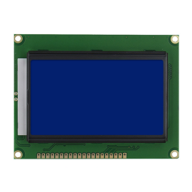 LCD modul 128x64 plavi; 9,3x7cm; kontakt dolje