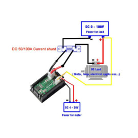 Voltmetar i ampermetar digitalni modul 0-100V 100A