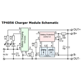 Modul - Punjač litijskih baterija TP4056; microUSB