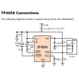 Modul - Punjač litijskih baterija TP4056; microUSB