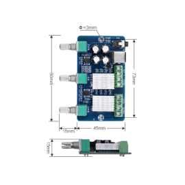 Modul - Pojačalo 2.1CH HX-A355 2x10W+20W