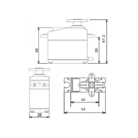 Motor servo Micro MG995