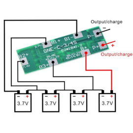 Modul - zaštita za 4 3,7V Li-ion, polimer baterije