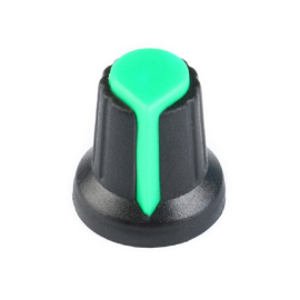 Dugme potenciometra 6mm zeleno 15x17mm