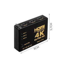 Razdjelnik 3x IN HDMI (Ž) na 1x OUT HDMI (Ž)