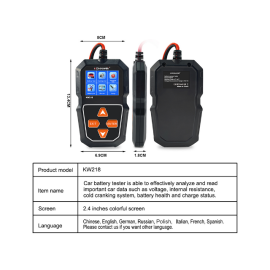 Tester akumulatora 6-12V 100-2000CCA Konnwei KW218