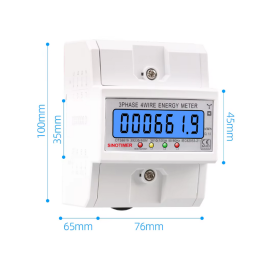 Mjerač potrošnje kWh 230VAC 100A DTS6619 za šinu