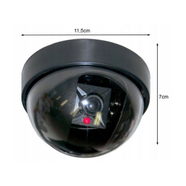 Kamera lažna s kupolom, LED svjetlom, 2xAA, crna