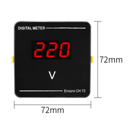 Voltmetar digitalni 50-500V crveni; 72x72x32mm