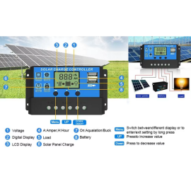 Regulator punjenja za solarne panele 12V/24V 30A 