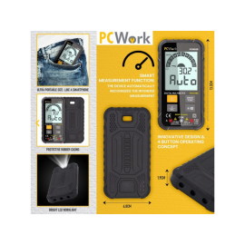 Digitalni multimetar PCWork SMART PCW02B; True RMS