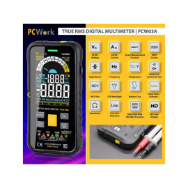 Digitalni multimetar PCWork SMART PCW03A; True RMS