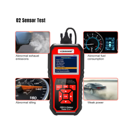 Tester akumulat. 6-12V i OBD2 skener Konnwei KW870