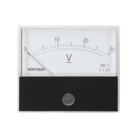 Voltmetar analogni 30V DC 70x60mm ugradbeni