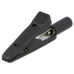 Krokodil za bananu 2mm 15A 60V crni Hirschmann