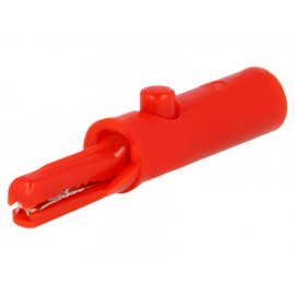 Krokodilka za bananu 4mm 60V 3A; crvena