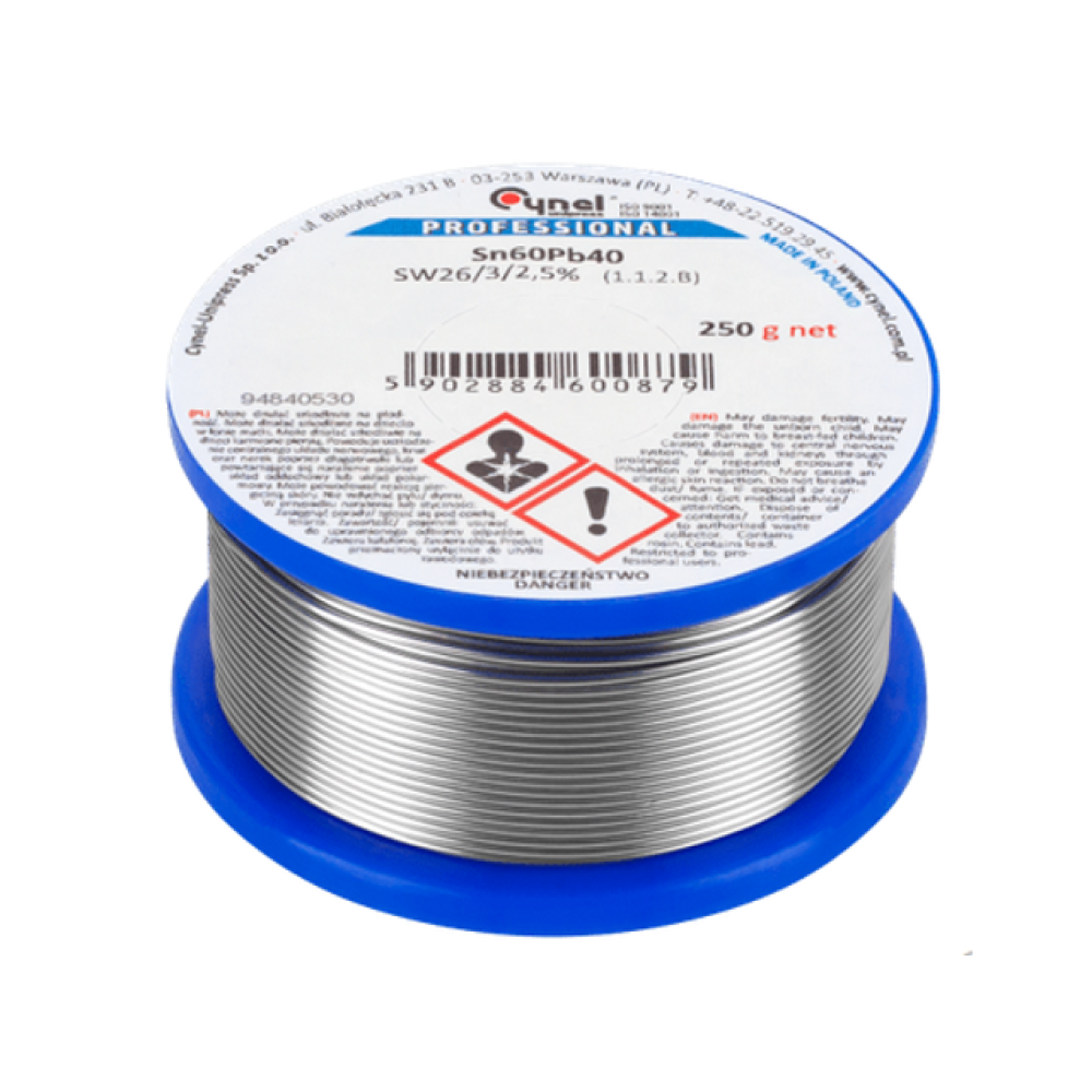 Tinol 3,0mm 250g Sn60 Pb40, Cynel Tinol 3,0mm 250g Sn60 Pb40, Cynel