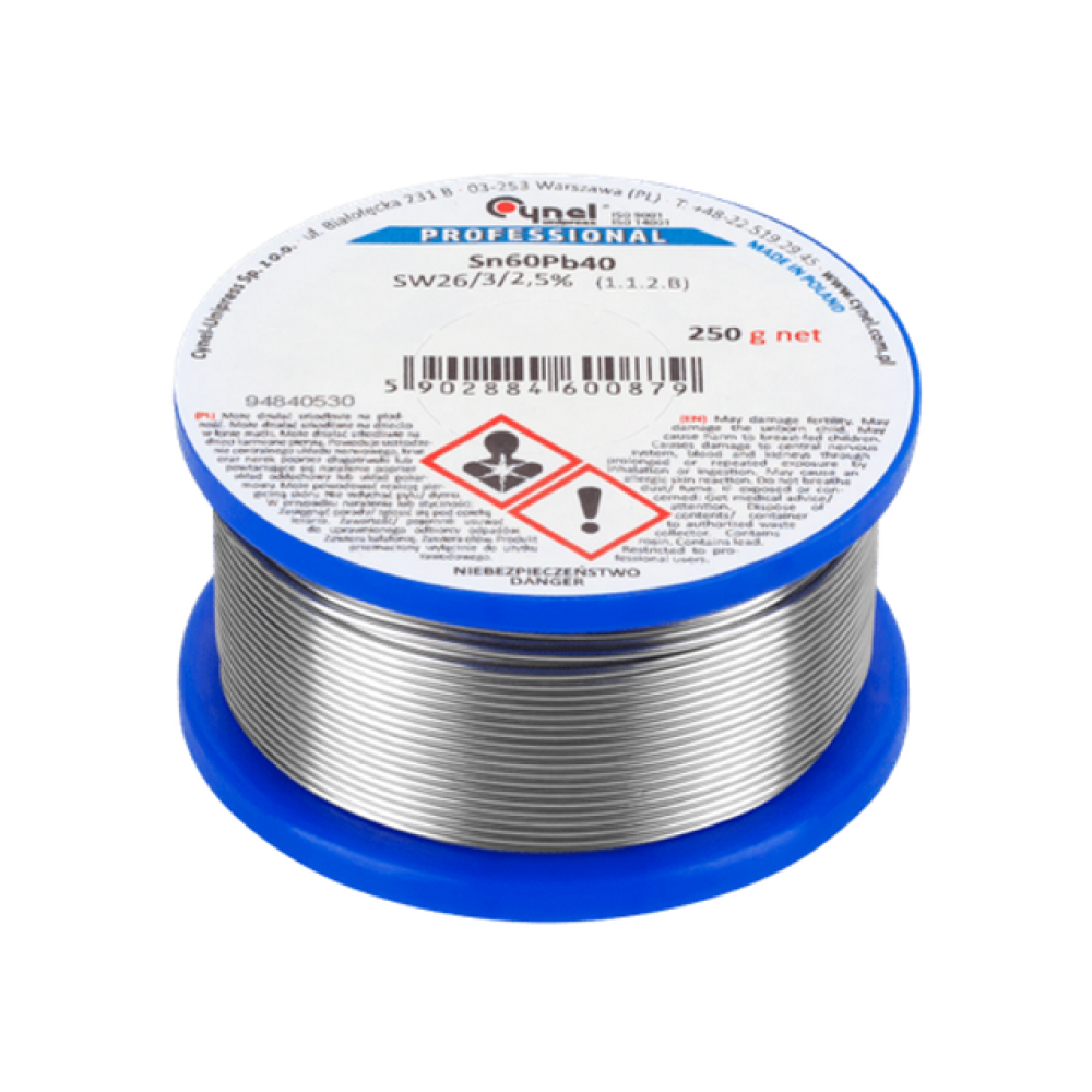 Tinol 1,5mm 250g Sn60 Pb40, Cynel Tinol 1,5mm 250g Sn60 Pb40, Cynel