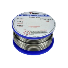 Tinol 2,5mm 250g Sn60 Pb40, Cynel