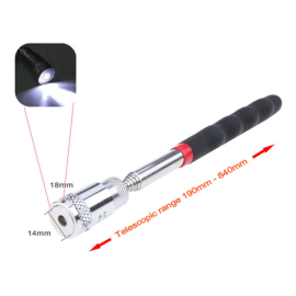Teleskopski štap s magnetom i svjetlom 19-84cm