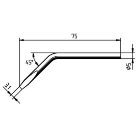 Vrh za lemilicu Ersa 50S 3,1mm kutni 0052JD