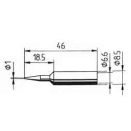 Vrh za lemnu stanicu Ersa 1mm 0832BDLF 