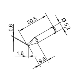 Vrh za lemnu stanicu Ersa 1,6mm 0102CDLF16