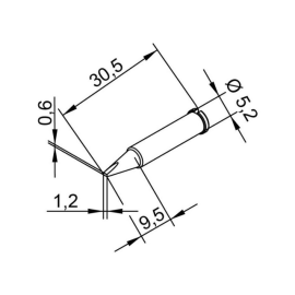 Vrh za lemnu stanicu Ersa 1,2mm 0102CDLF12