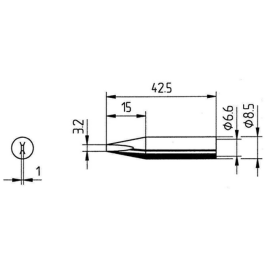 Vrh za lemnu stanicu Ersa 3,2mm 0842ED