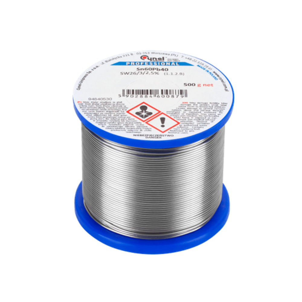 Tinol 1,0mm 500g Sn60 Pb40, Cynel Tinol 1,0mm 500g Sn60 Pb40, Cynel