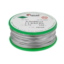 Tinol 0,7mm 100g Sn99 Cu1 bezolovni, Cynel