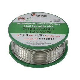 Tinol 1,0mm 100g Sn99 Cu1 bezolovni, Cynel