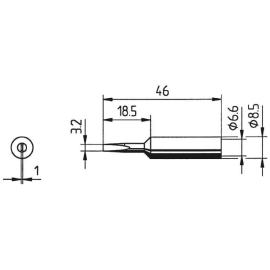 Vrh za lemnu stanicu Ersa 3,2mm 0832ED 