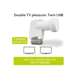 LNB Twin Goobay 0.1db; 8K UHD; vodootporan