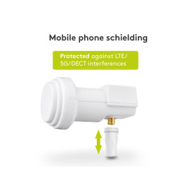 LNB Single Goobay 0.1db; 8K UHD; vodootporan