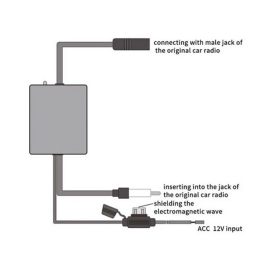 Pojačalo za auto antenu AM/FM 12V DIN M / DIN Ž 