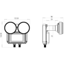 LNB Monoblock (2 sat. na 2 prijemnika); 0.2dB; 6° 