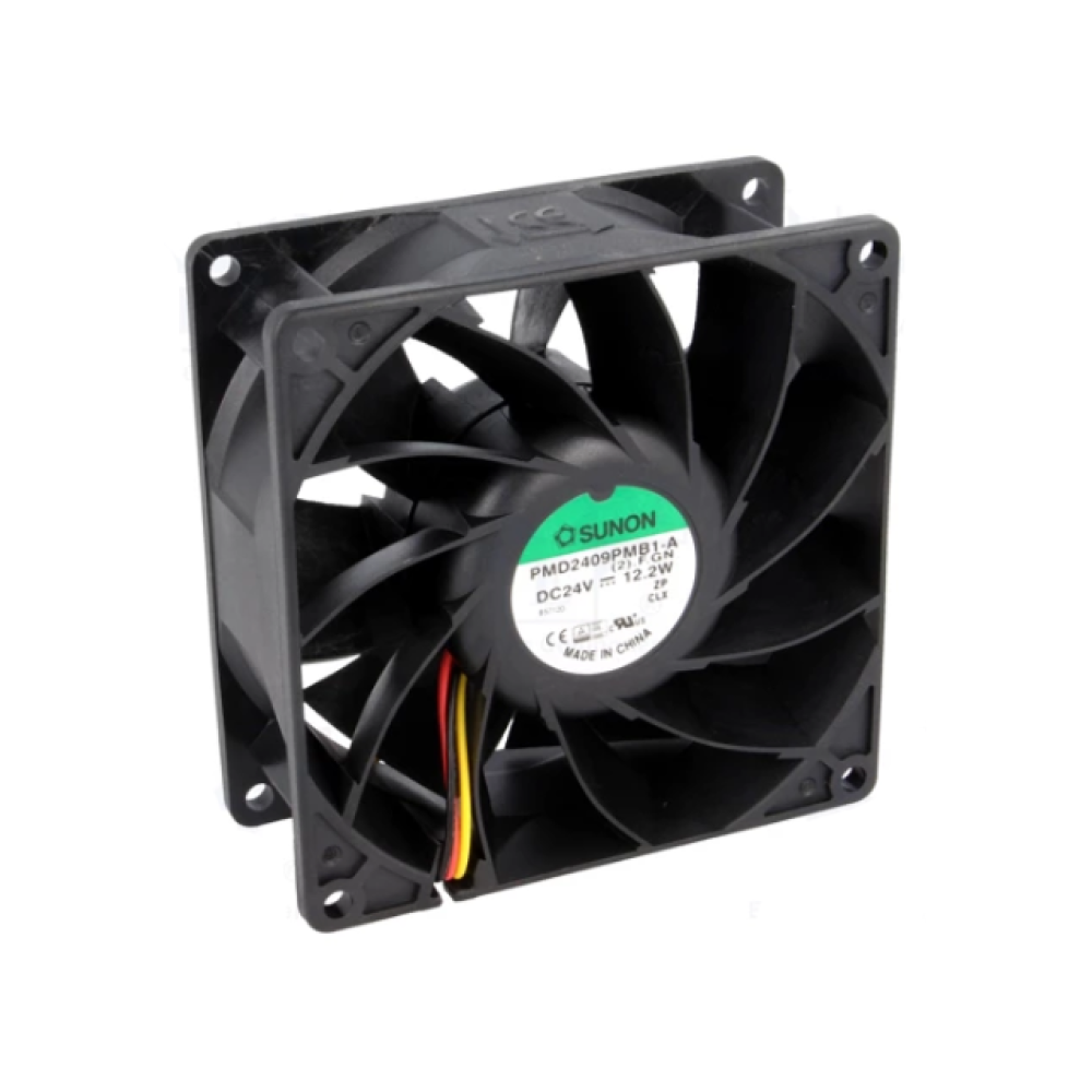 Ventilator 24VDC 92x38mm 204m3/h 57dB kugl. Sunon Ventilator 24VDC 92x38mm 204m3/h 57dB kugl. Sunon