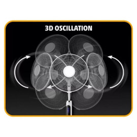Ventilator samostojeći 115-130cm 60W 3D oscilacija